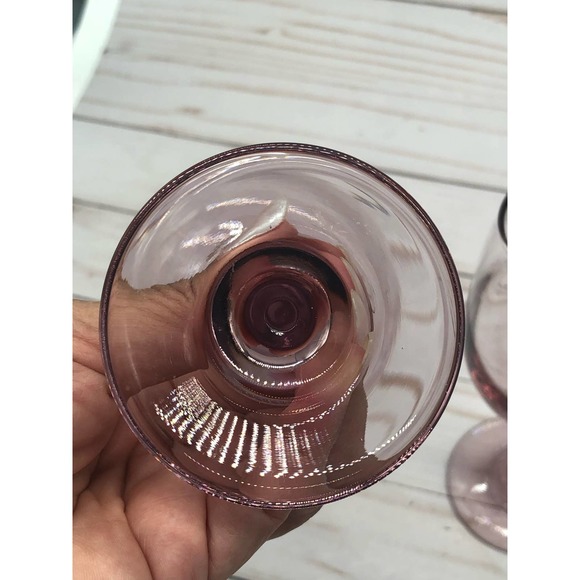 Vintage Libbey Plum Premier Wine Glassware Set of 2 - Picture 5 of 7